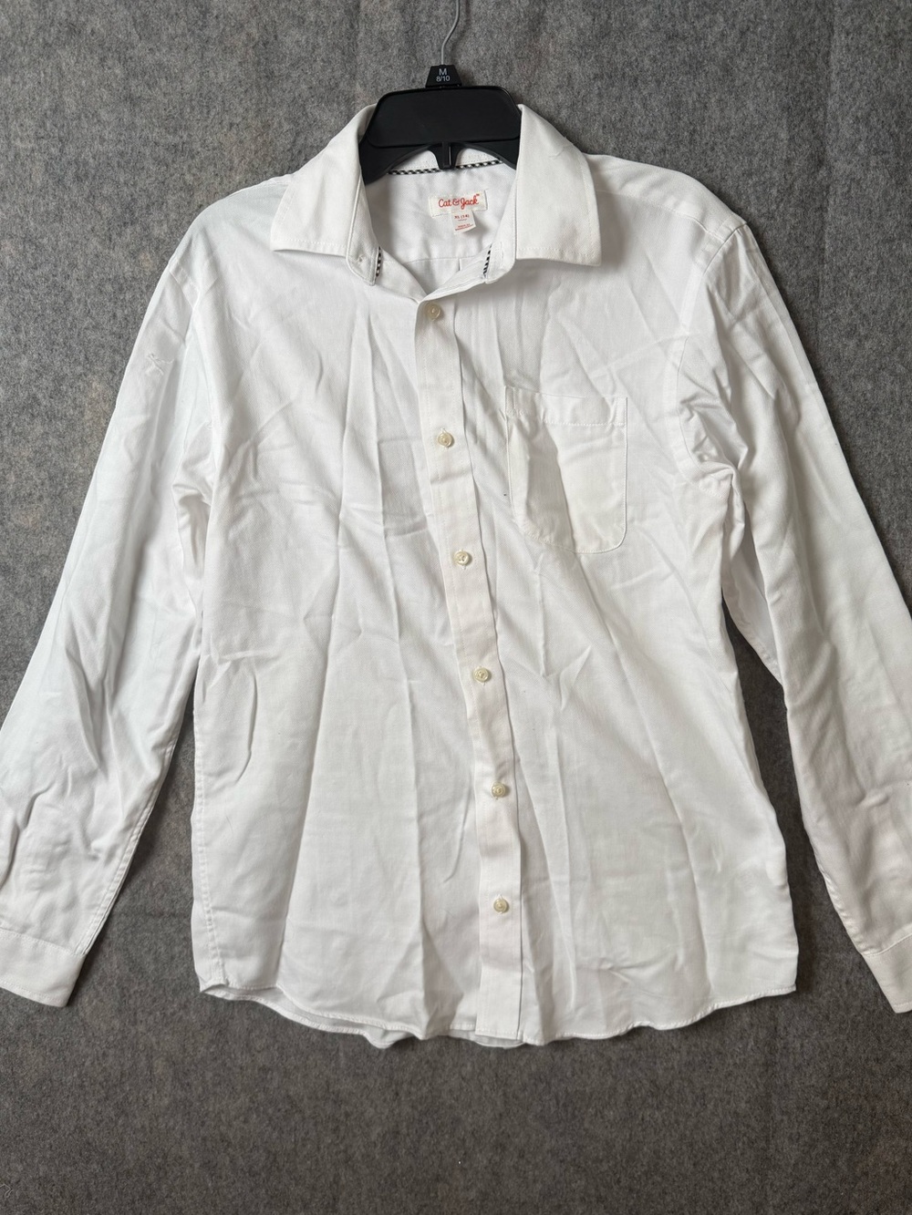 Cat & Jack Youth Size XL White Button Down long sleeve shirt
